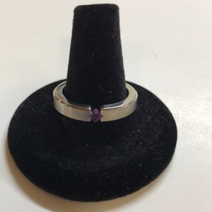 Spectore Titanium Amethyst Ring